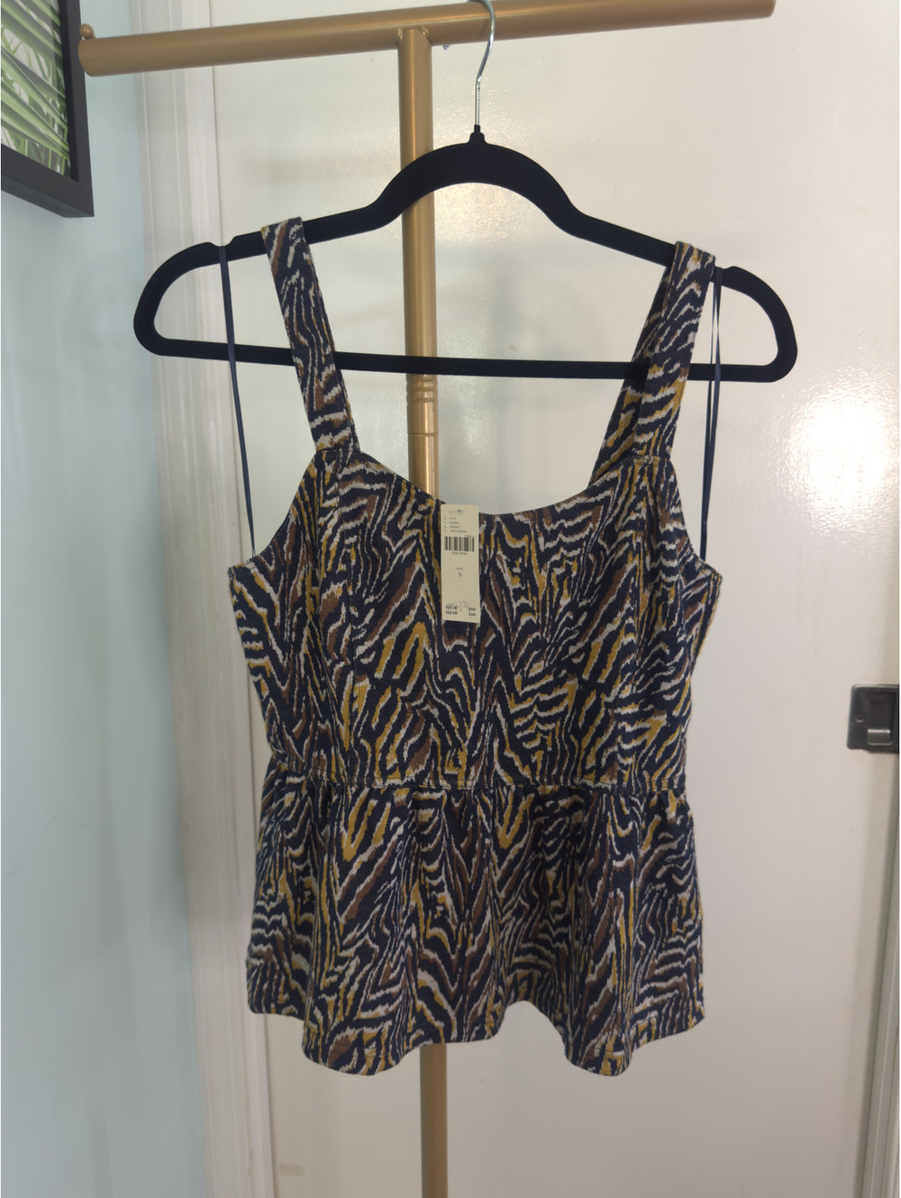 NWT Anthropology Striped Peplum Top
